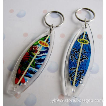 hot sale product for sea tourists souvenir custom logo surfboard keyring
